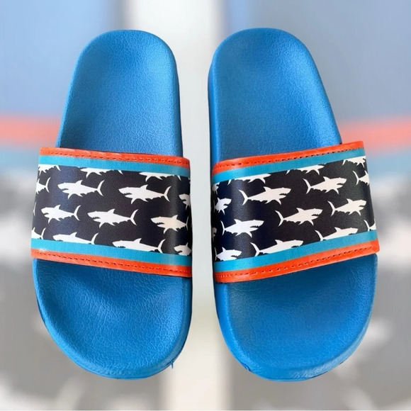 Hatley Boys/Unisex Printed Sharks Slide On Sandals Size US12 - Picture 1 of 6